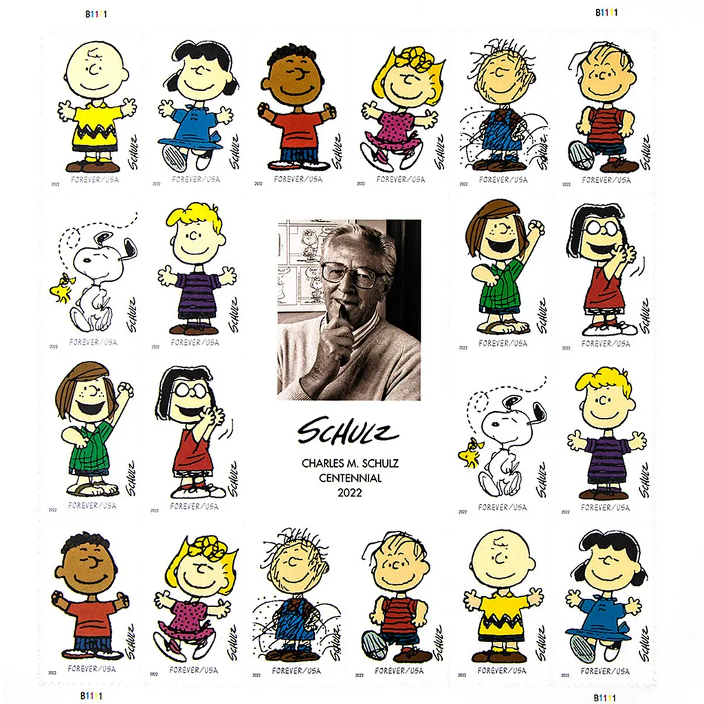 2022 Centennial of Cartoonist Charles M. Schulz’s Birth Forever First Class Postage Stamps